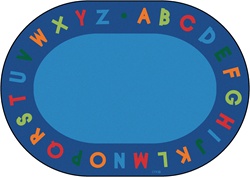 Alphabet Circletime Rug Factory Second - Oval - 8'3" x 11'8" - CFKFS2508 - Carpets for Kids