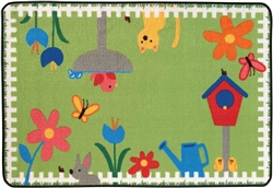 Garden Time Rug Factory Second - Rectangle - 4' x 6' - CFKFS4867 - Carpets for Kids
